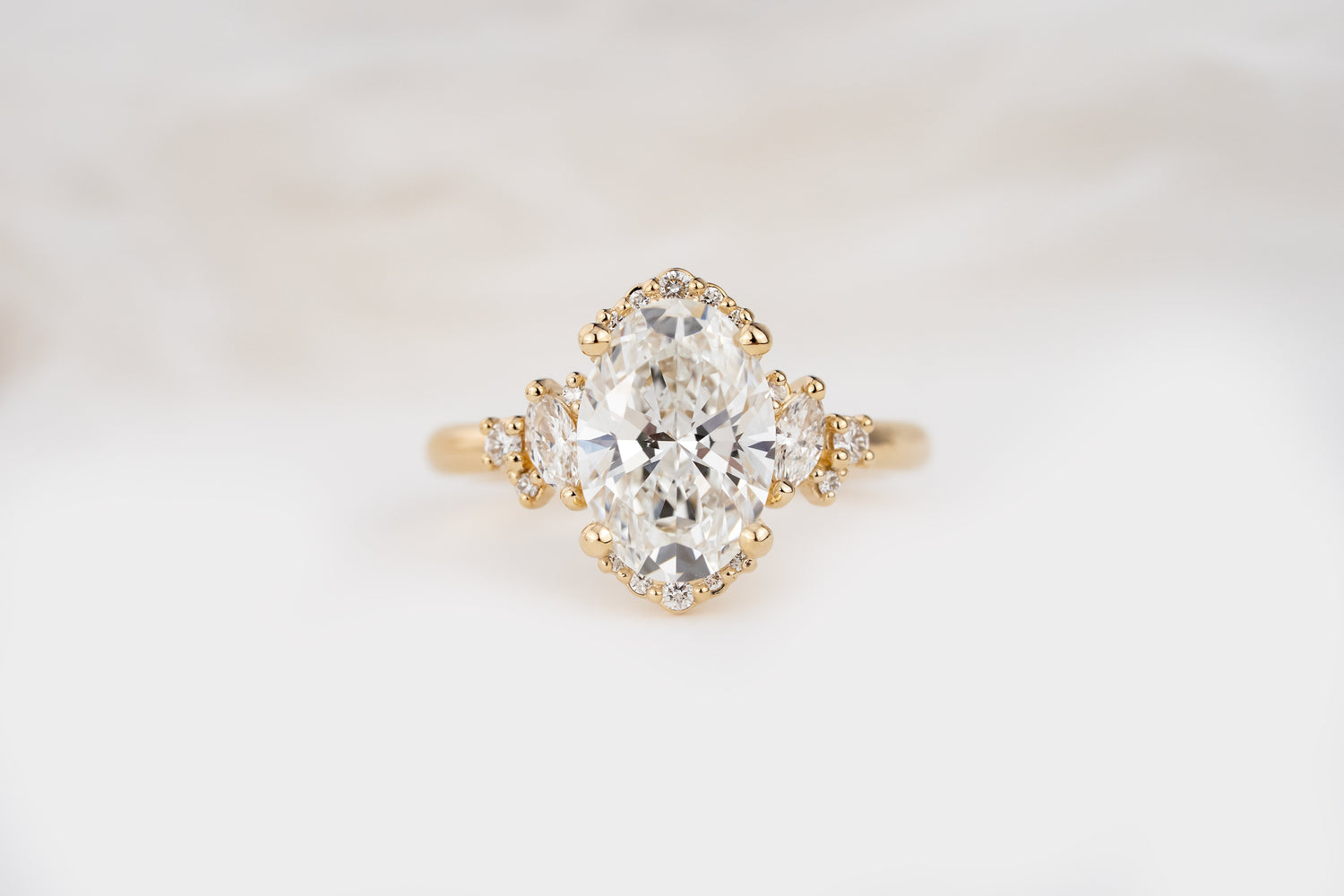 The Naevia Ring | 2 CT Oval Diamond | Size 5 - Lavender Creek Gems 