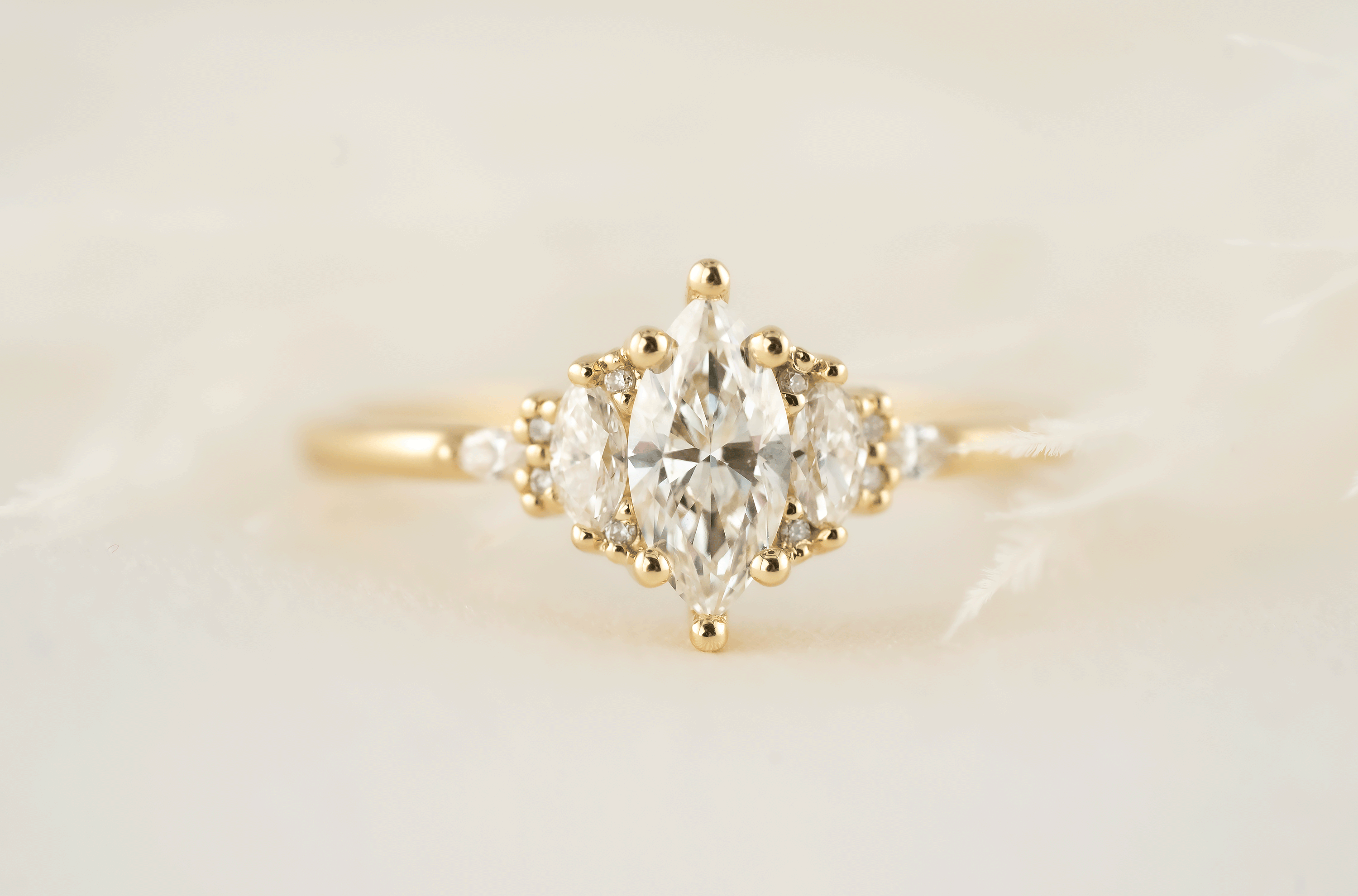 The Maeve Ring | 0.51 CT Marquise Natural Diamond - Lavender Creek Gems 