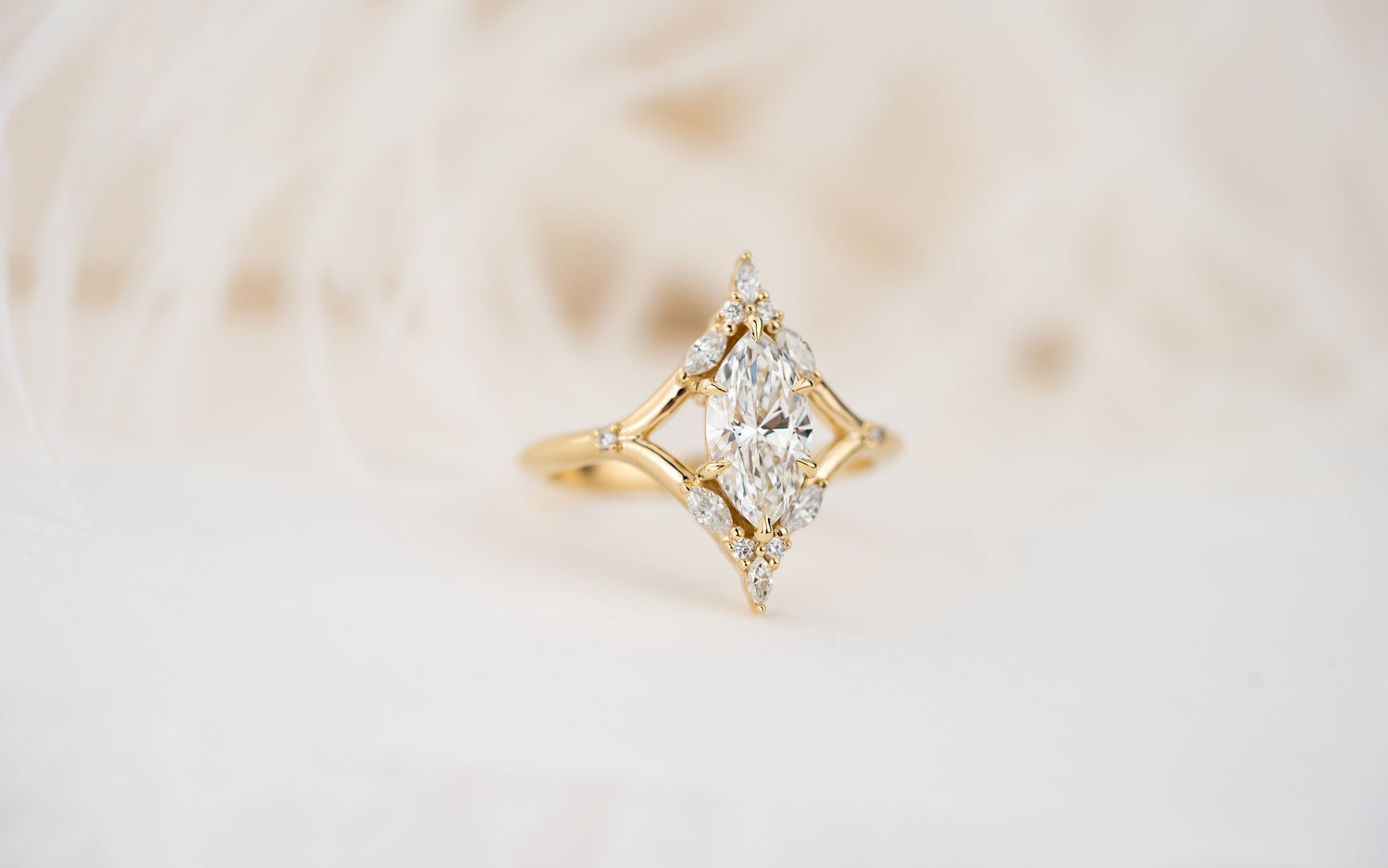The Croia Ring | 1 CT Marquise Diamond