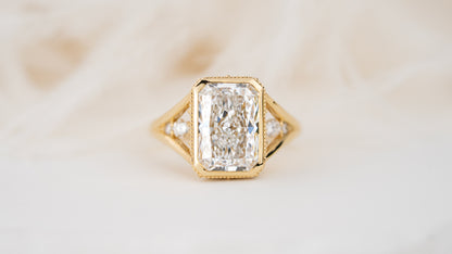 The Sitara Ring | 4 CT Radiant Diamond