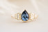 The Bezel Maeve Ring - 0.9 CT Pear Blue Sapphire - Lavender Creek Gems 