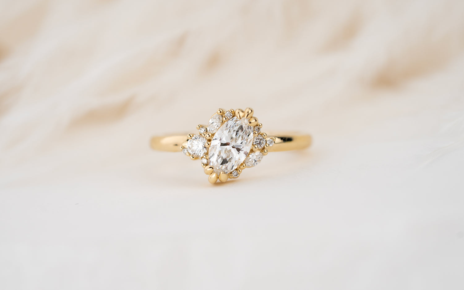 The Cosma Ring | 0.7 CT Marquise Diamond