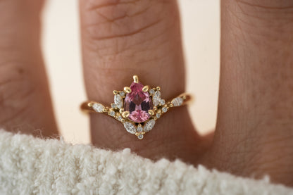 The Aurora Ring | 0.81 CT Pink Spinel - Lavender Creek Gems 