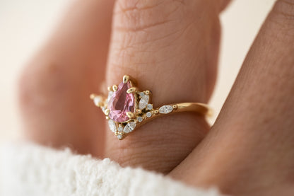 The Aurora Ring | 0.81 CT Pink Spinel - Lavender Creek Gems 