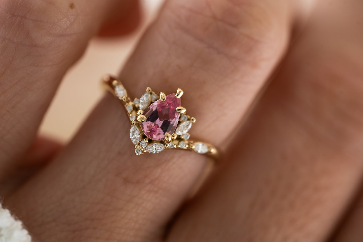 The Aurora Ring | 0.81 CT Pink Spinel - Lavender Creek Gems 