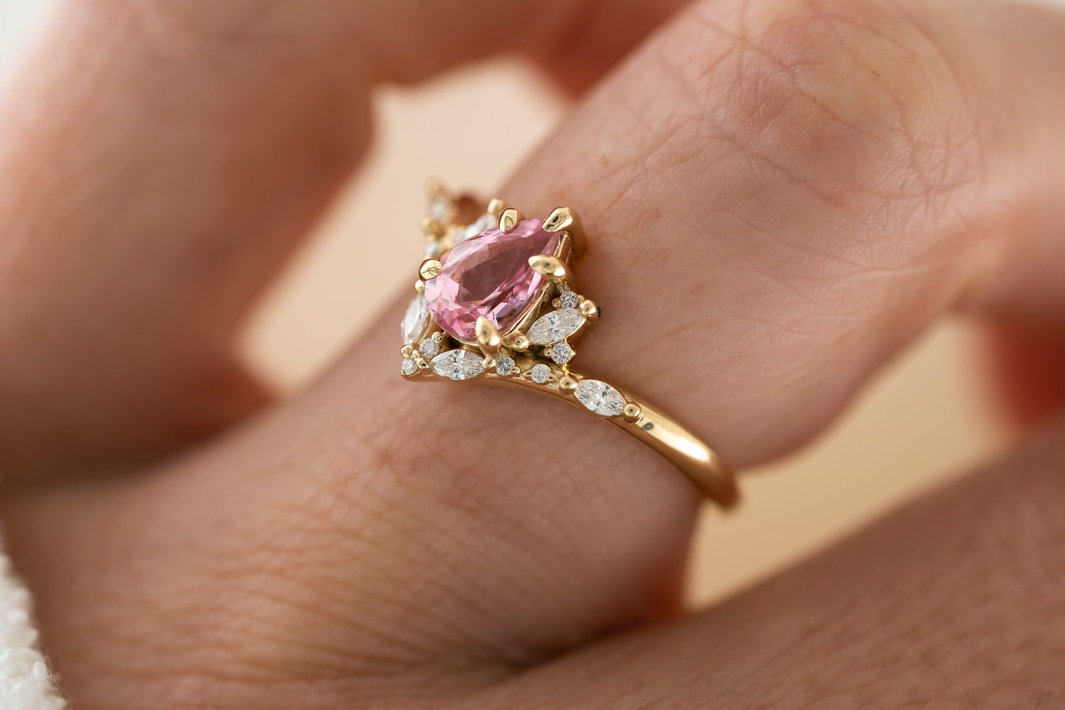 The Aurora Ring | 0.81 CT Pink Spinel - Lavender Creek Gems 