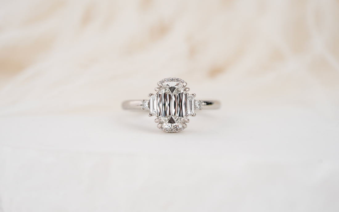 The Sura Ring | 1.59 CT Scissor Cushion Diamond
