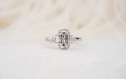 The Sura Ring | 1.59 CT Scissor Cushion Diamond
