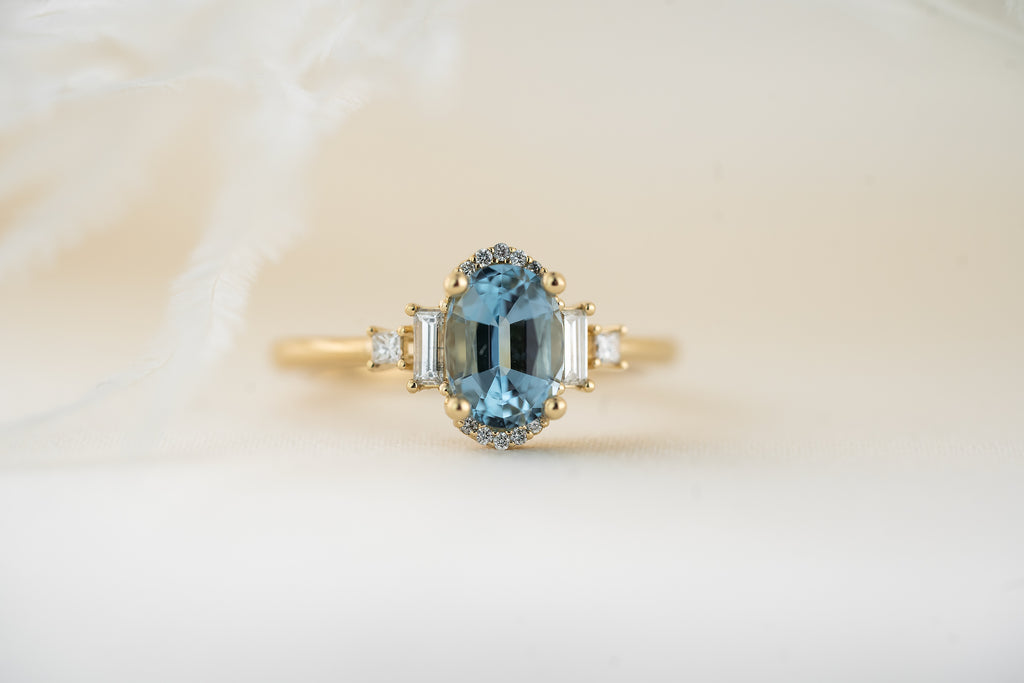 The Sura Ring | 1.1 CT Oval Aquamarine - Lavender Creek Gems 