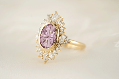 The Ethereal Ring | 2.7 CT Oval Starbrite™ Pink Sapphire