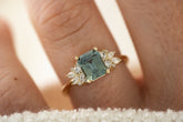 The Rosalie Ring - 1.66 CT Emerald Cut Montana Sapphire - Lavender Creek Gems 