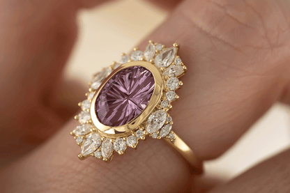 The Ethereal Ring | 2.7 CT Oval Starbrite™ Pink Sapphire