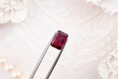 5.62 CT Rectangular Starbrite™ Red Garnet