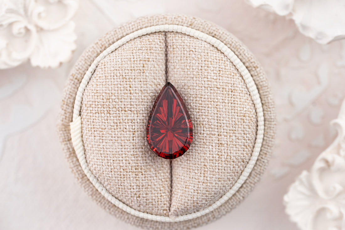 6.35 CT Pear Starbrite™ Red Garnet