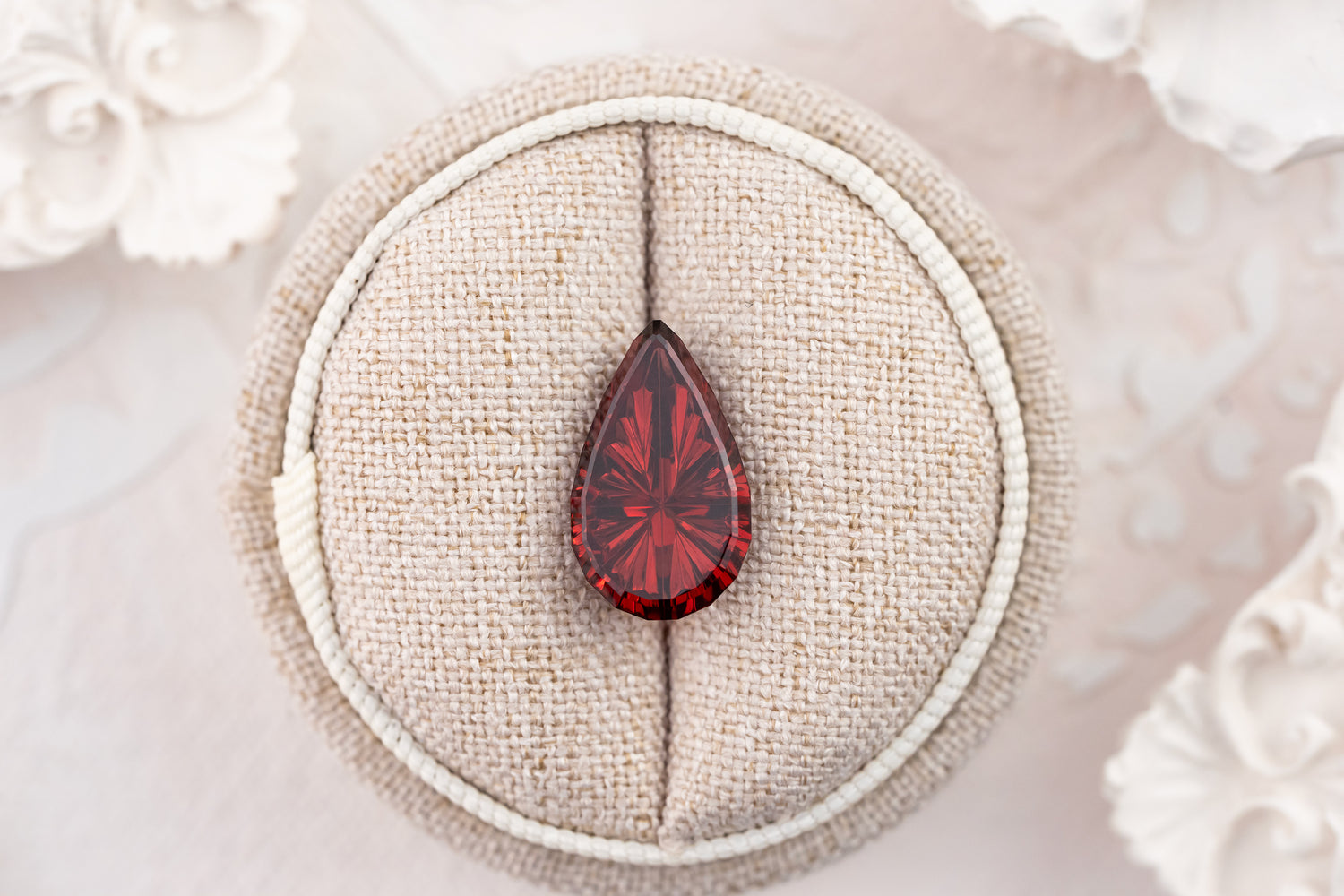 6.35 CT Pear Starbrite™ Red Garnet