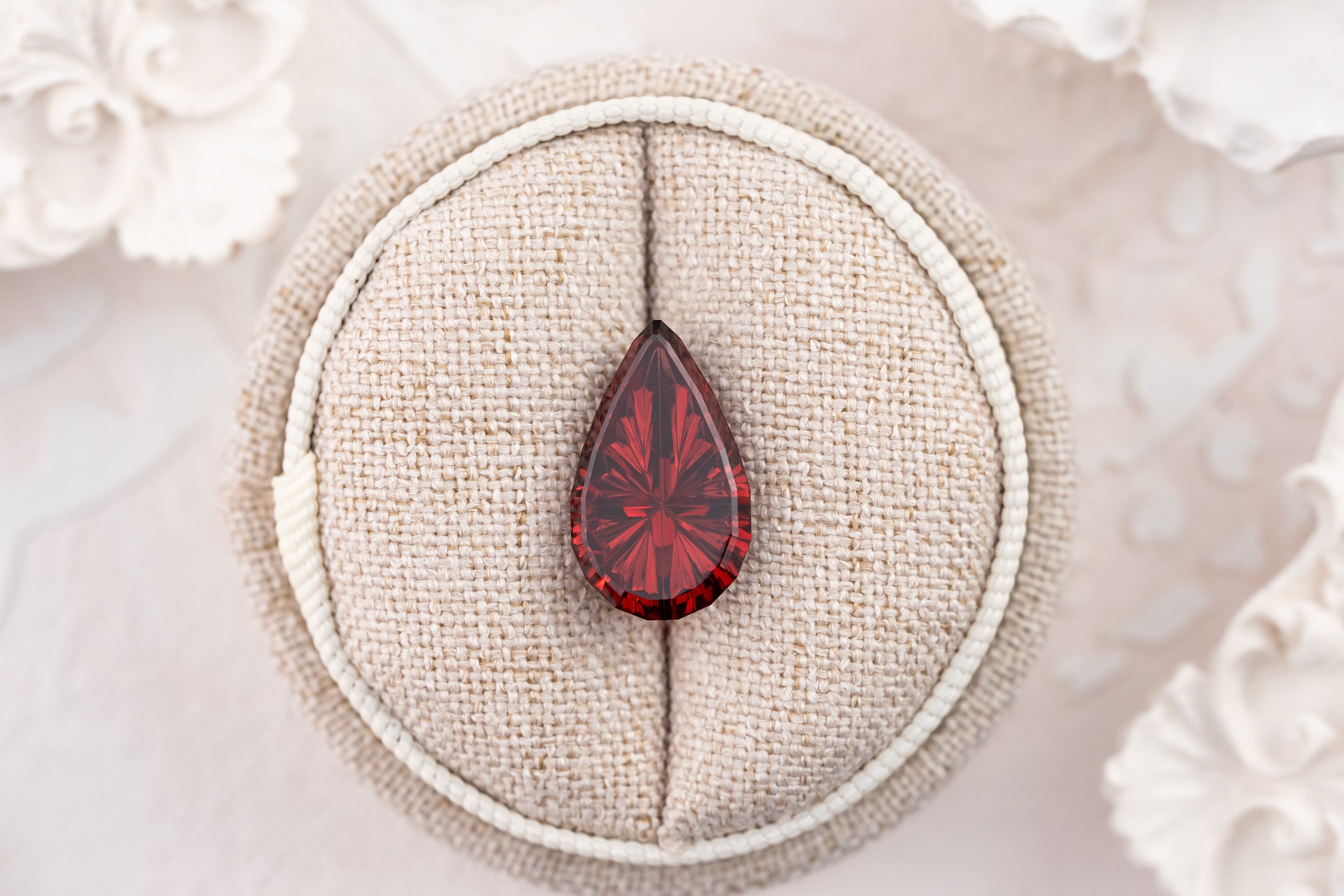 6.35 CT Pear Starbrite™ Red Garnet