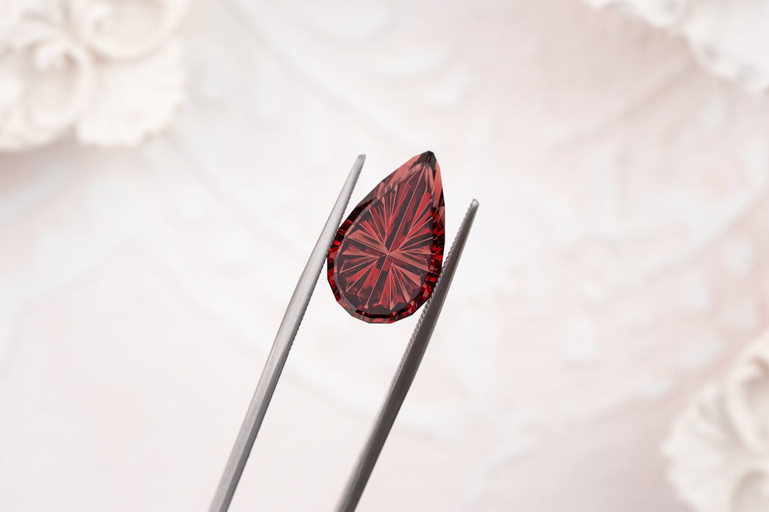 6.35 CT Pear Starbrite™ Red Garnet