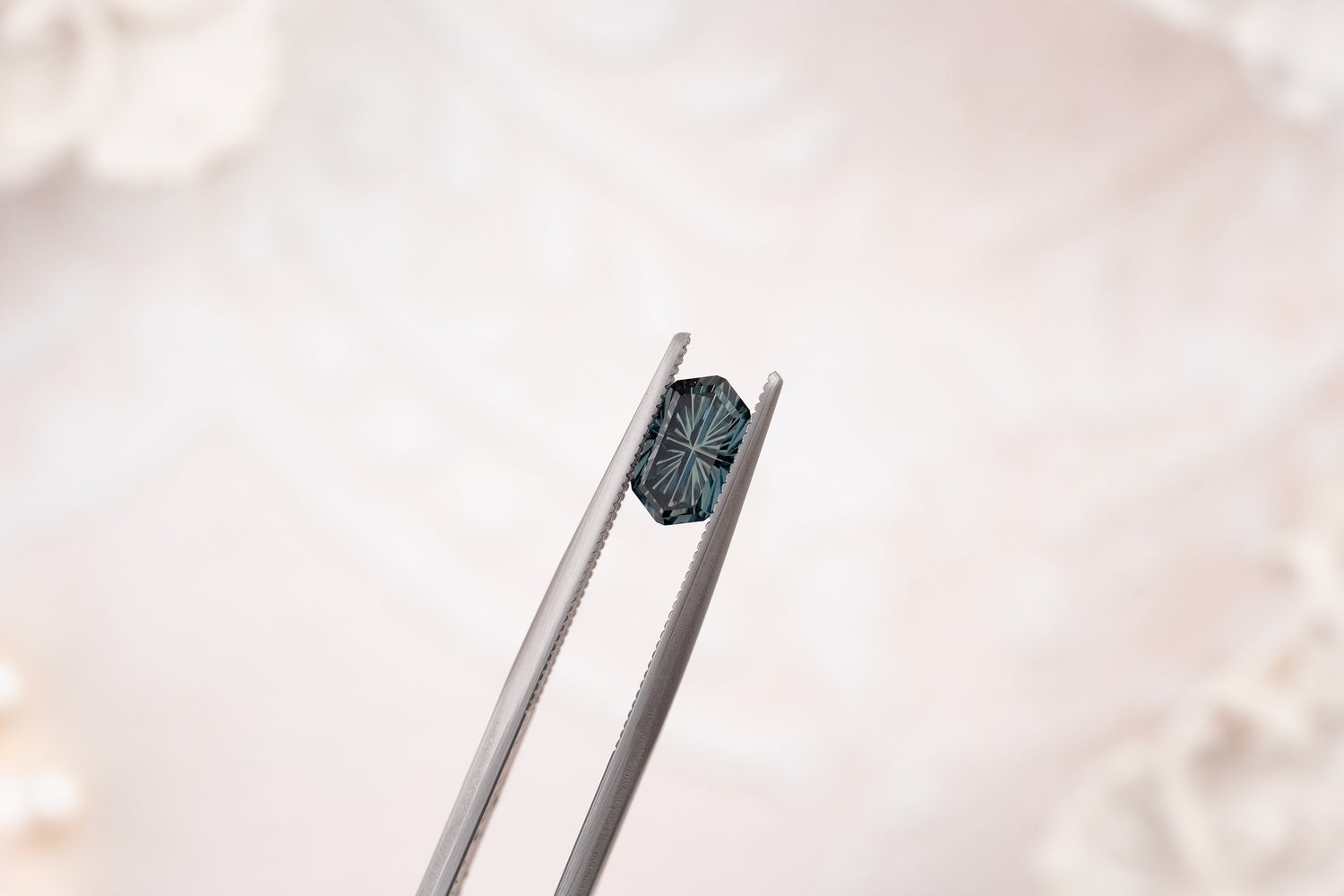1.03 CT Elongated Hexagon Starbrite™ Cut Dark Blue Australian Sapphire