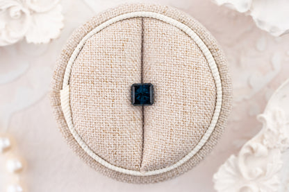 1.02 CT Square Starbrite™ Cut Dark Blue Australian Sapphire