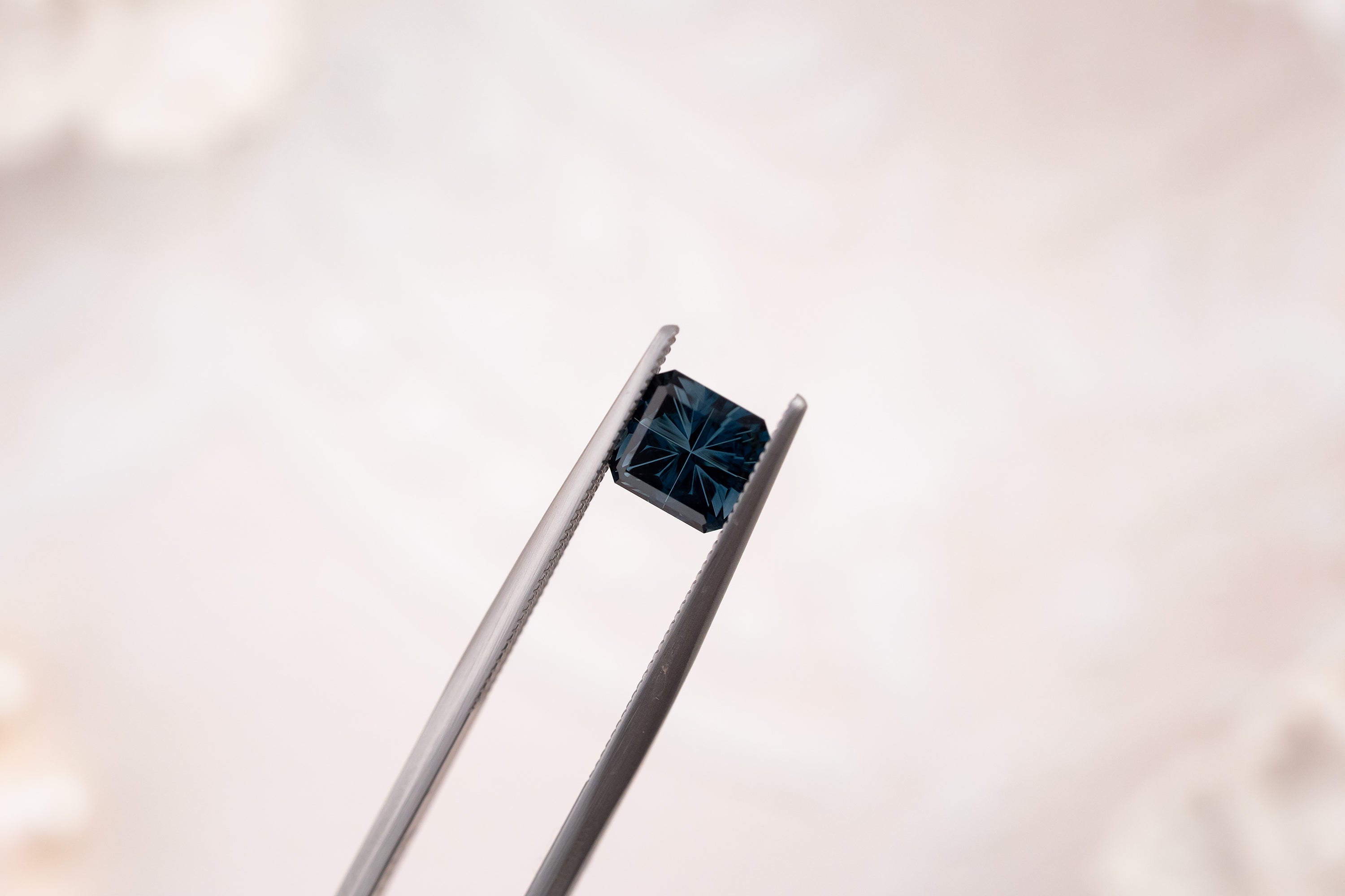 1.02 CT Square Starbrite™ Cut Dark Blue Australian Sapphire