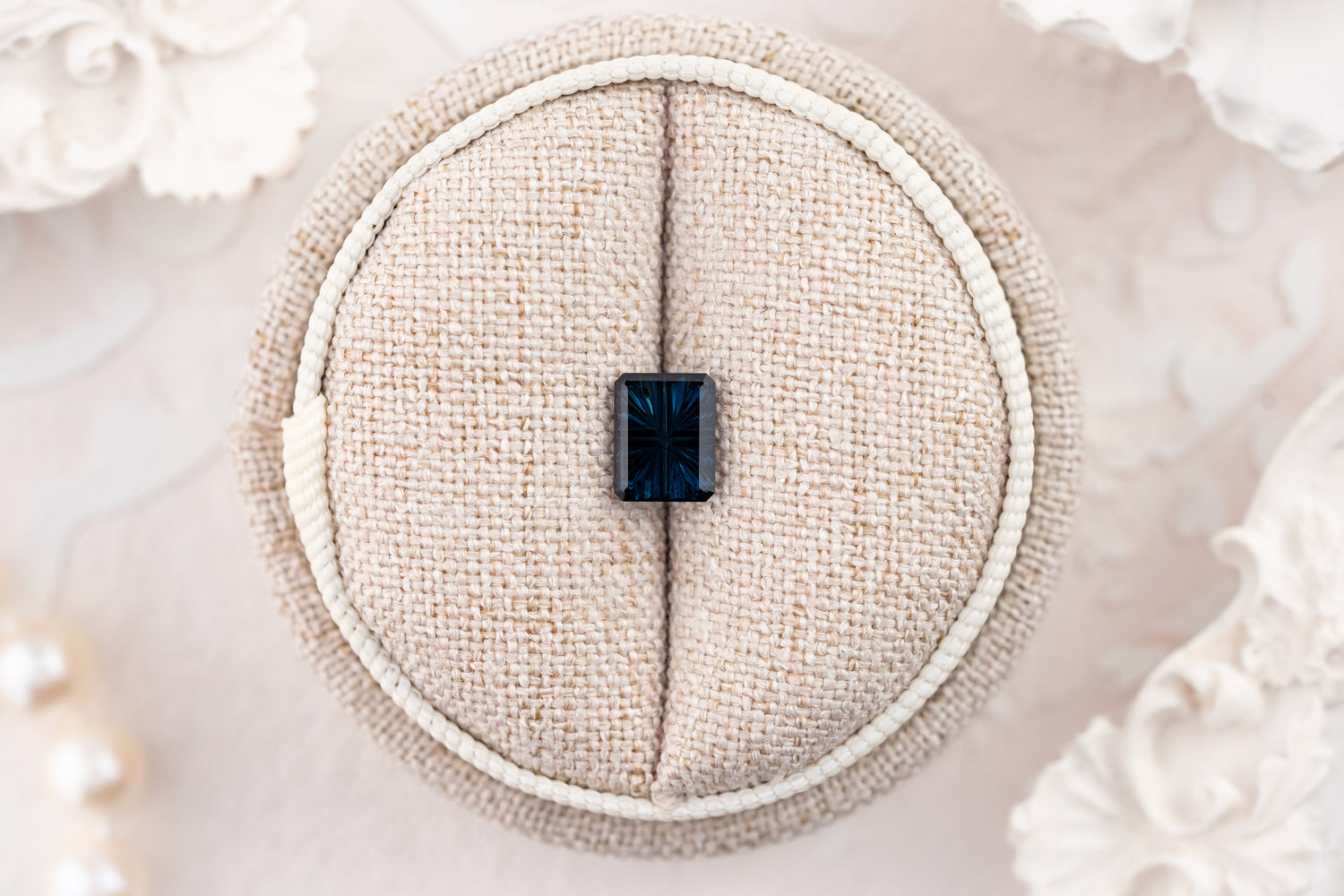 1.13 CT Rectangular Starbrite™ Cut Dark Blue Australian Sapphire