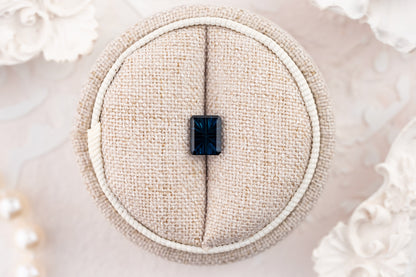 1.13 CT Rectangular Starbrite™ Cut Dark Blue Australian Sapphire