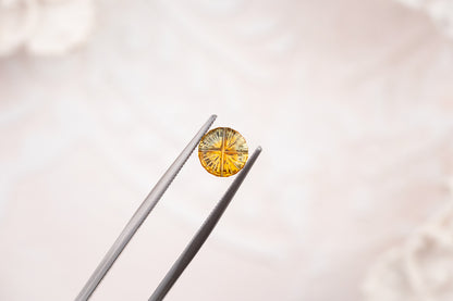 1.32 CT Round Starbrite™ Cut Bicolor Montana Sapphire