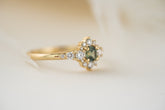 The Bloom Ring - Green Sapphire - Lavender Creek Gems 