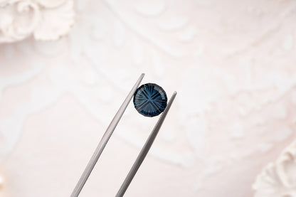 2.32 CT Round Starbrite™ Cut Dark Blue Australian Sapphire