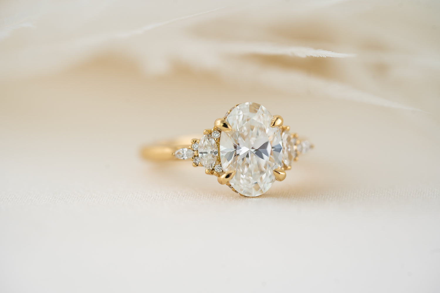The Maeve Ring | 1.82 CT Oval Diamond + Hidden Halo - Lavender Creek Gems 