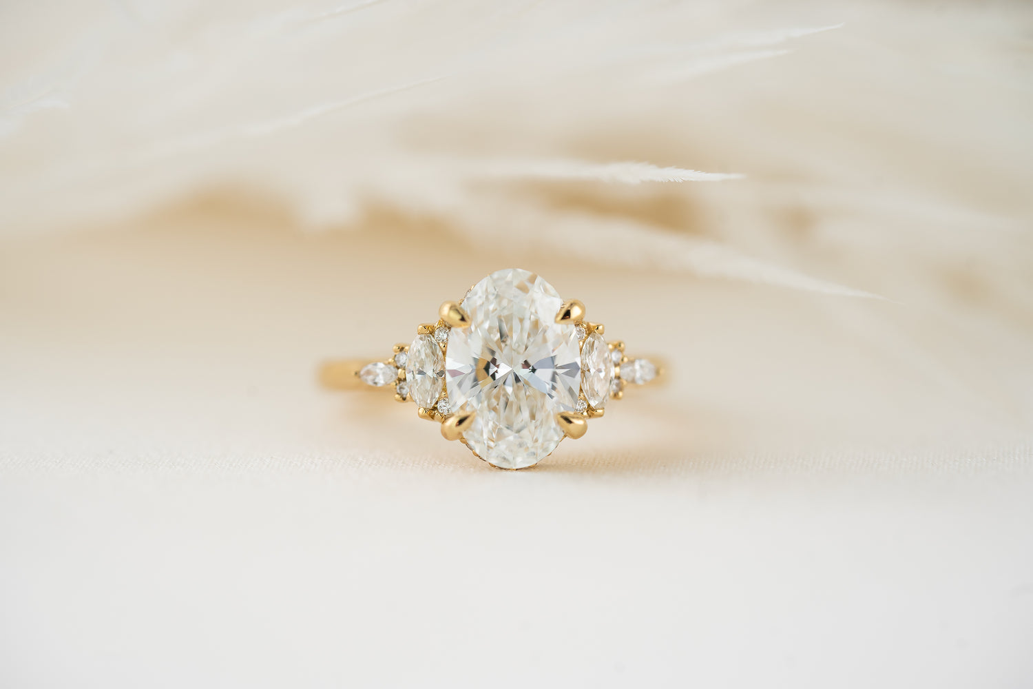 The Maeve Ring | 1.82 CT Oval Diamond + Hidden Halo - Lavender Creek Gems 