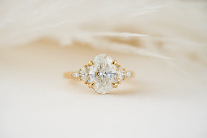 The Maeve Ring | 1.82 CT Oval Diamond + Hidden Halo - Lavender Creek Gems 