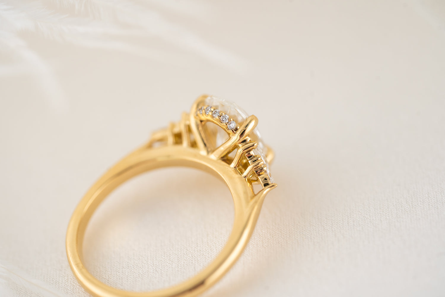 The Maeve Ring | 1.82 CT Oval Diamond + Hidden Halo - Lavender Creek Gems 