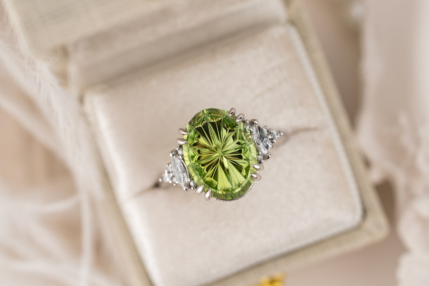 The Low Maeve Ring | 6.12 CT Oval Starbrite™ Green Tourmaline