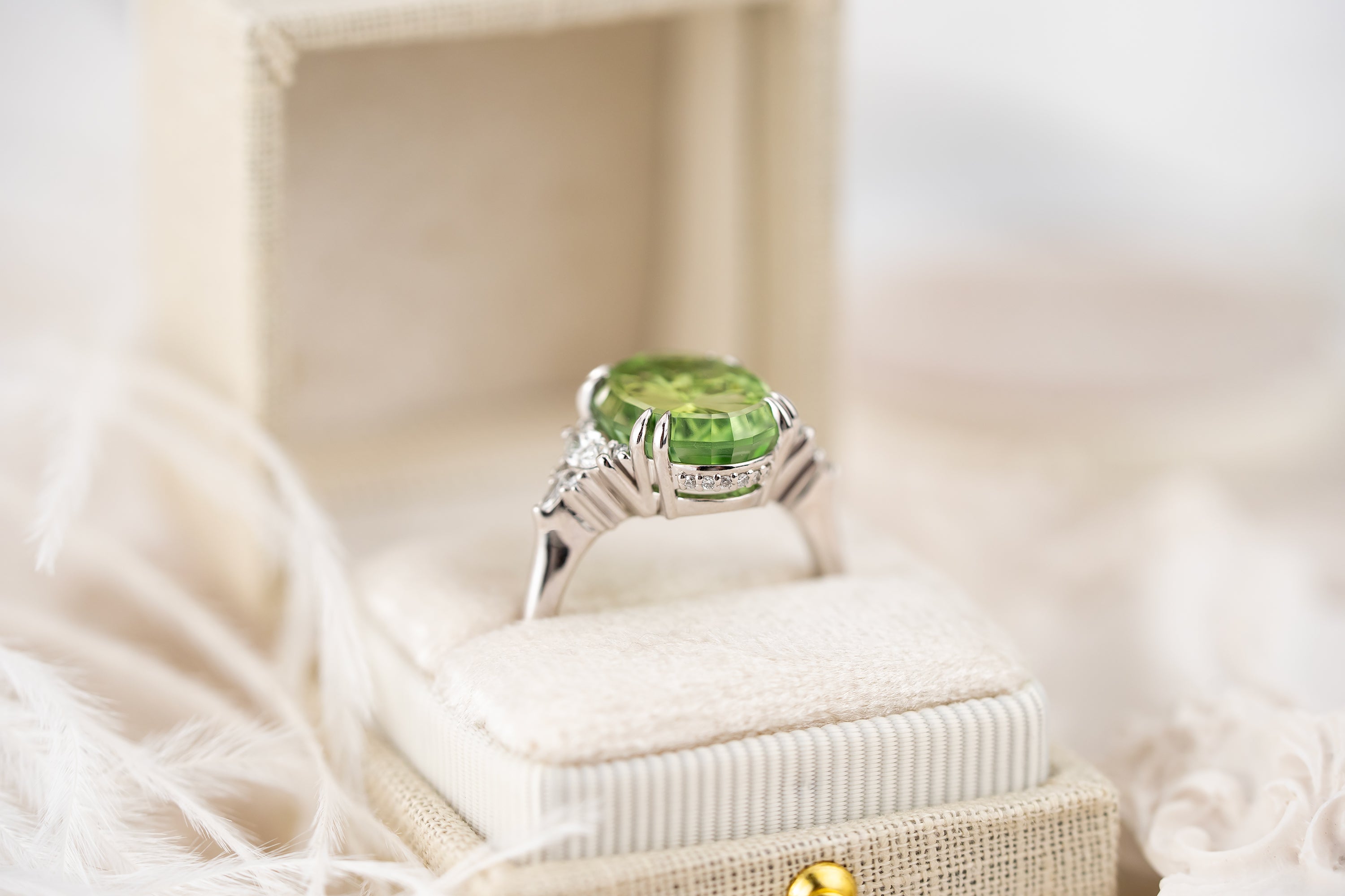 The Low Maeve Ring | 6.12 CT Oval Starbrite™ Green Tourmaline