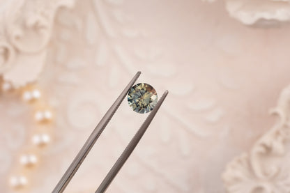 1.77 CT Round Teal Bicolor Sapphire - Lavender Creek Gems 