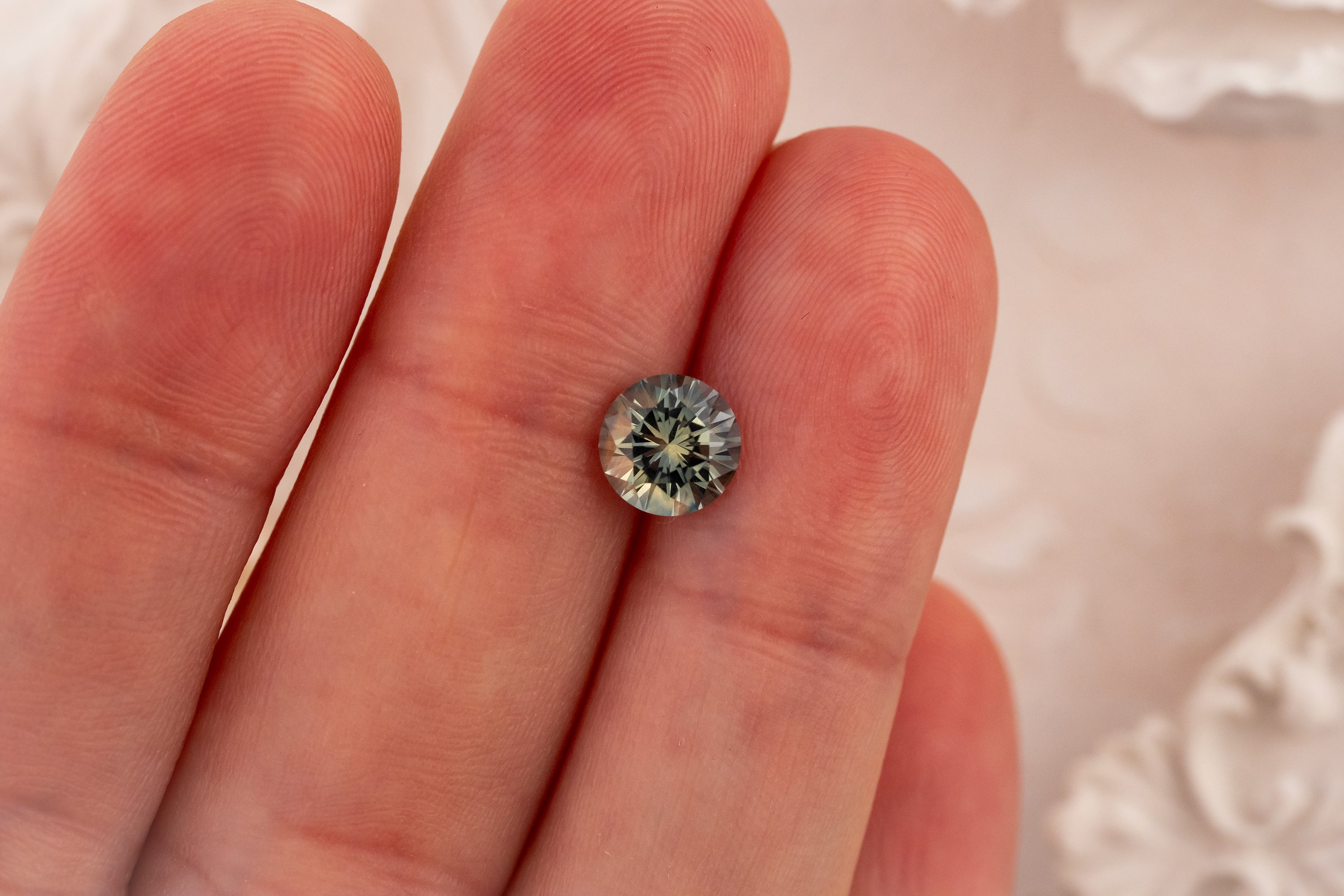 1.77 CT Round Teal Bicolor Sapphire - Lavender Creek Gems 