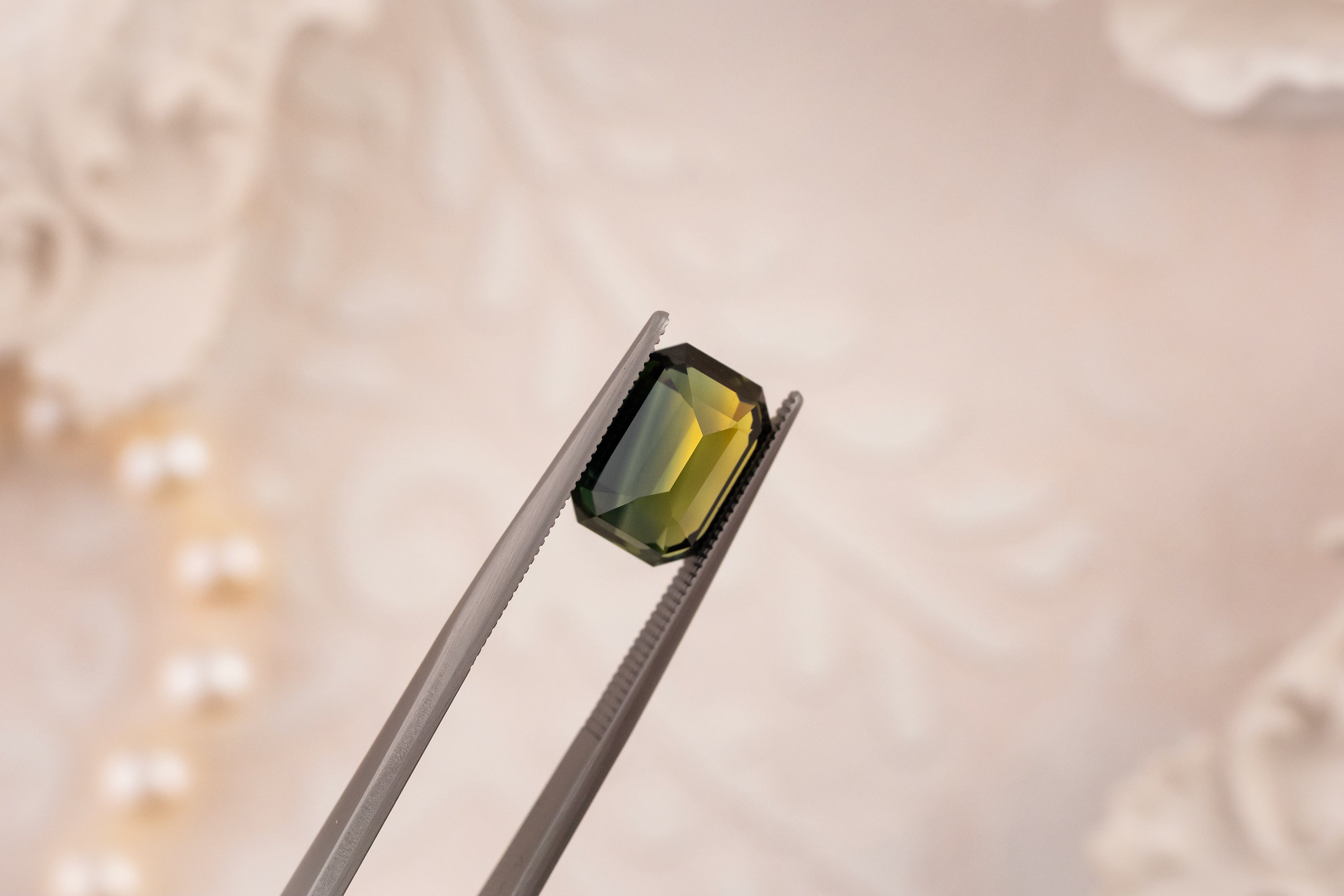 4.52 CT Emerald Cut Green Sapphire - Lavender Creek Gems 