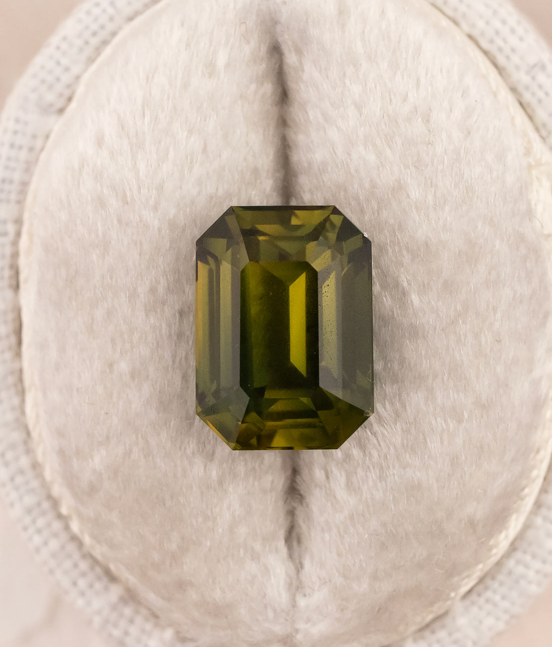 4.52 CT Emerald Cut Green Sapphire - Lavender Creek Gems 