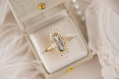 The Ethereal Ring | 1.67 CT Hexagon Starbrite™ Blue Montana Sapphire