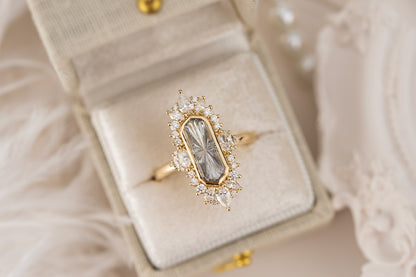 The Ethereal Ring | 1.67 CT Hexagon Starbrite™ Blue Montana Sapphire