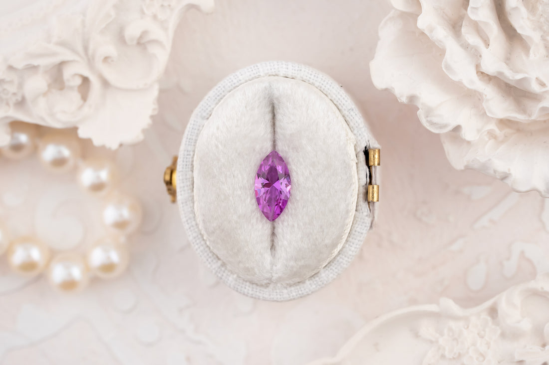 0.99 CT Marquise Cut Magenta Purple Sapphire - Lavender Creek Gems 