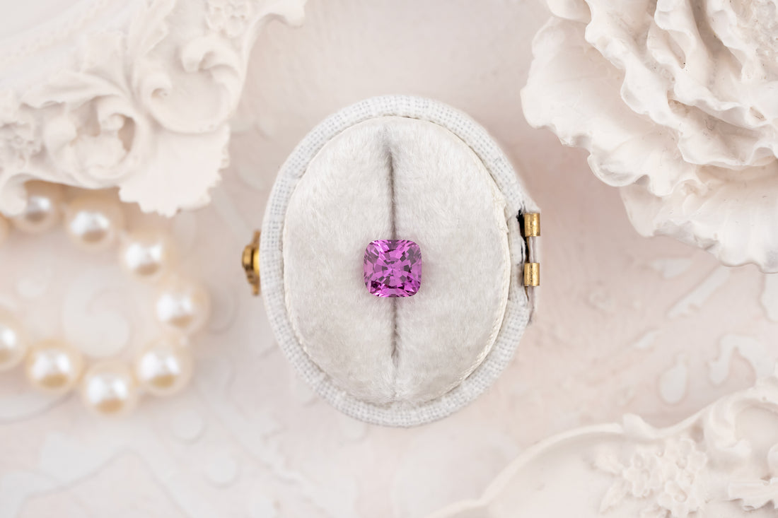 1.22 CT Cushion Cut Magenta Purple Sapphire - Lavender Creek Gems 