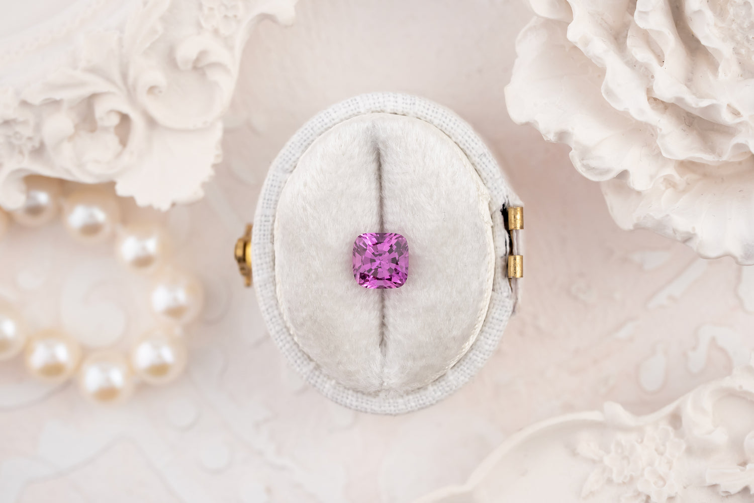 1.22 CT Cushion Cut Magenta Purple Sapphire - Lavender Creek Gems 