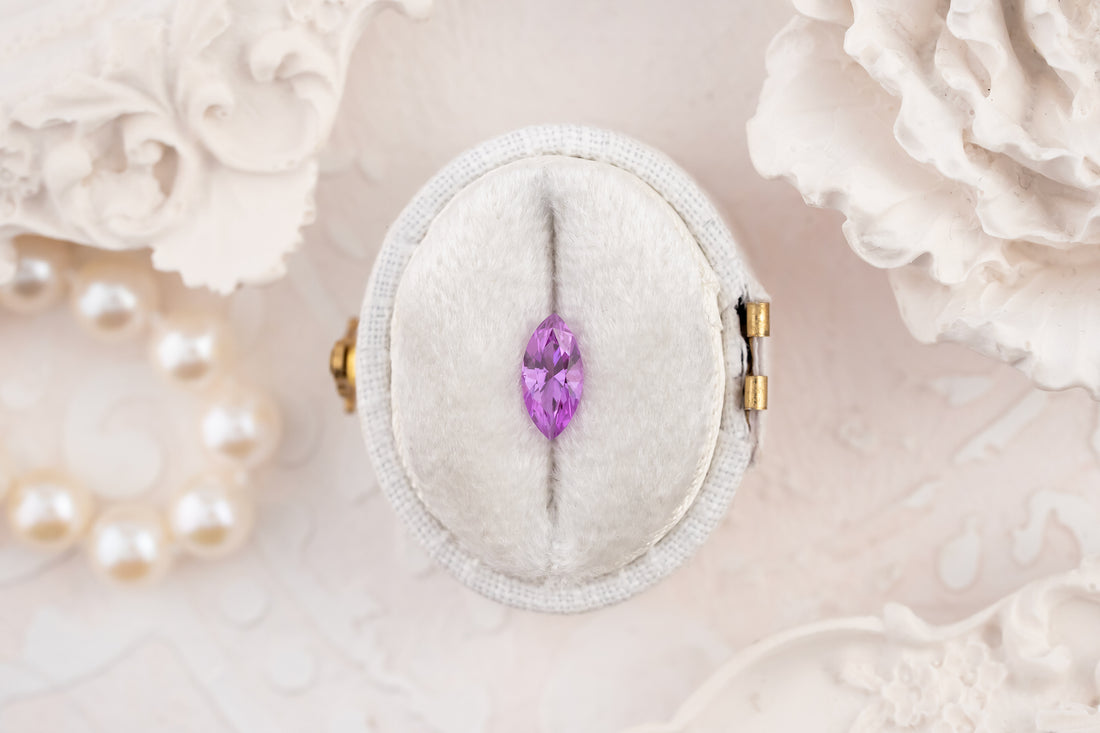 0.67 CT Marquise Cut Magenta Purple Sapphire - Lavender Creek Gems 
