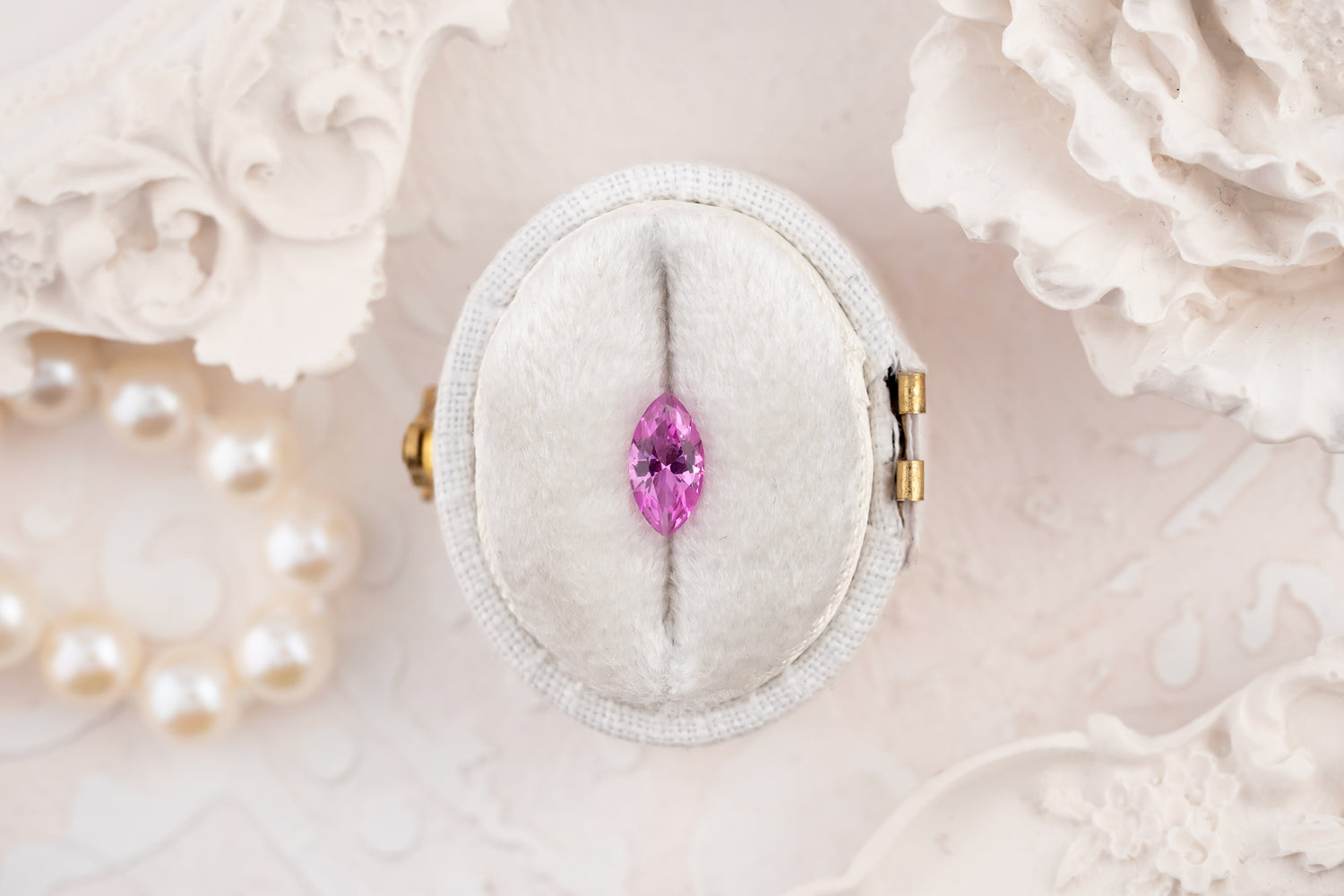 0.65 CT Marquise Cut Pink Sapphire - Lavender Creek Gems 