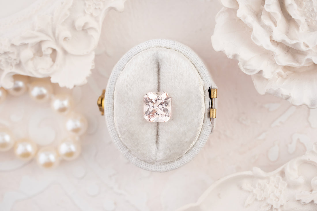 2.1 CT Radiant Cut Pale Champagne Sapphire - Lavender Creek Gems 