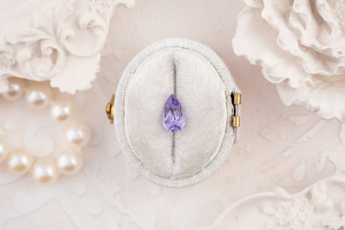 1.17 CT Pear Cut Purple Sapphire - Lavender Creek Gems 