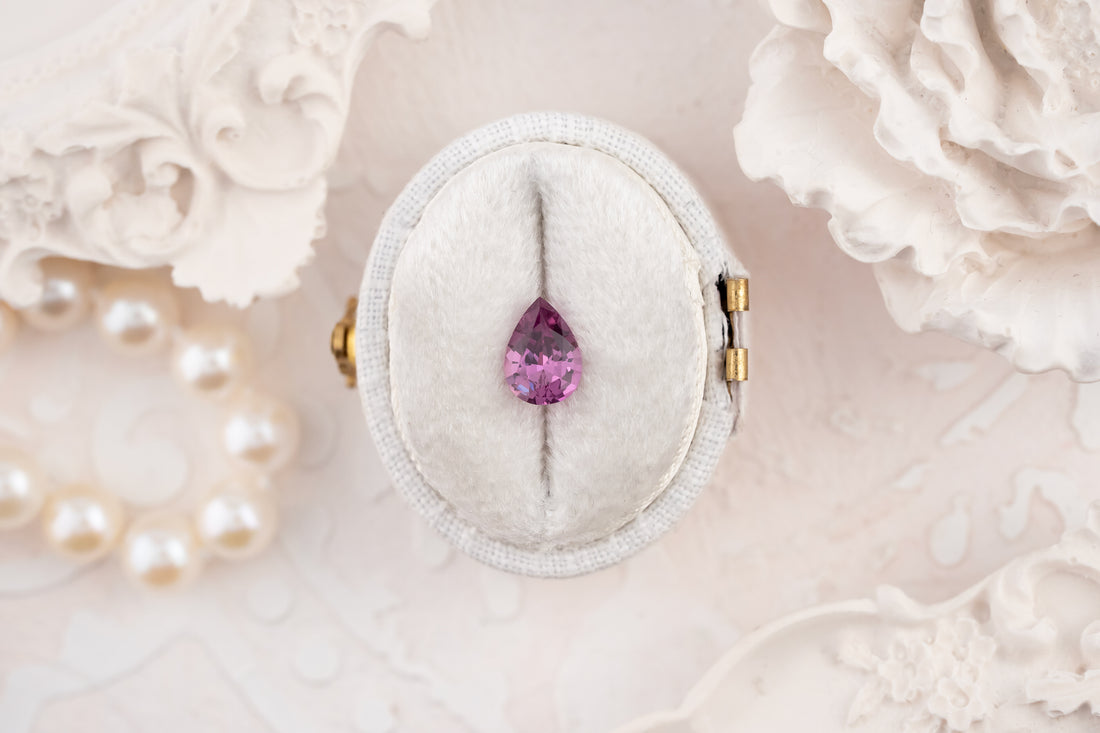 1.07 CT Pear Cut Purple Sapphire - Lavender Creek Gems 