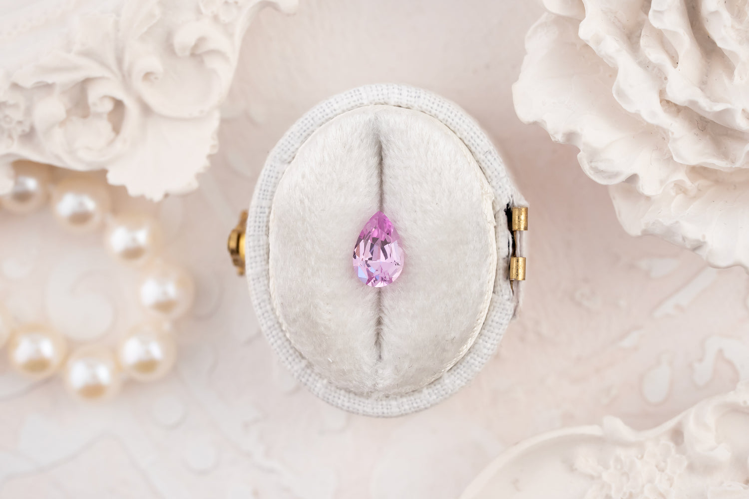 0.9 CT Pear Cut Pink Sapphire - Lavender Creek Gems 